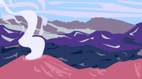 Vector art of a volcano