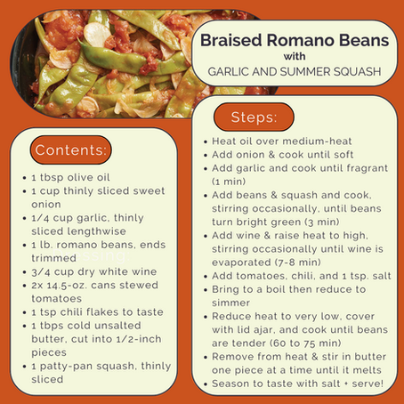 Braised Romano Beans