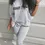 Thumbnail: Plus Size Essentials Letter Print Pants Set