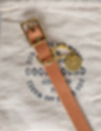 Thumbnail: NATURAL LEATHER  DOG COLLAR