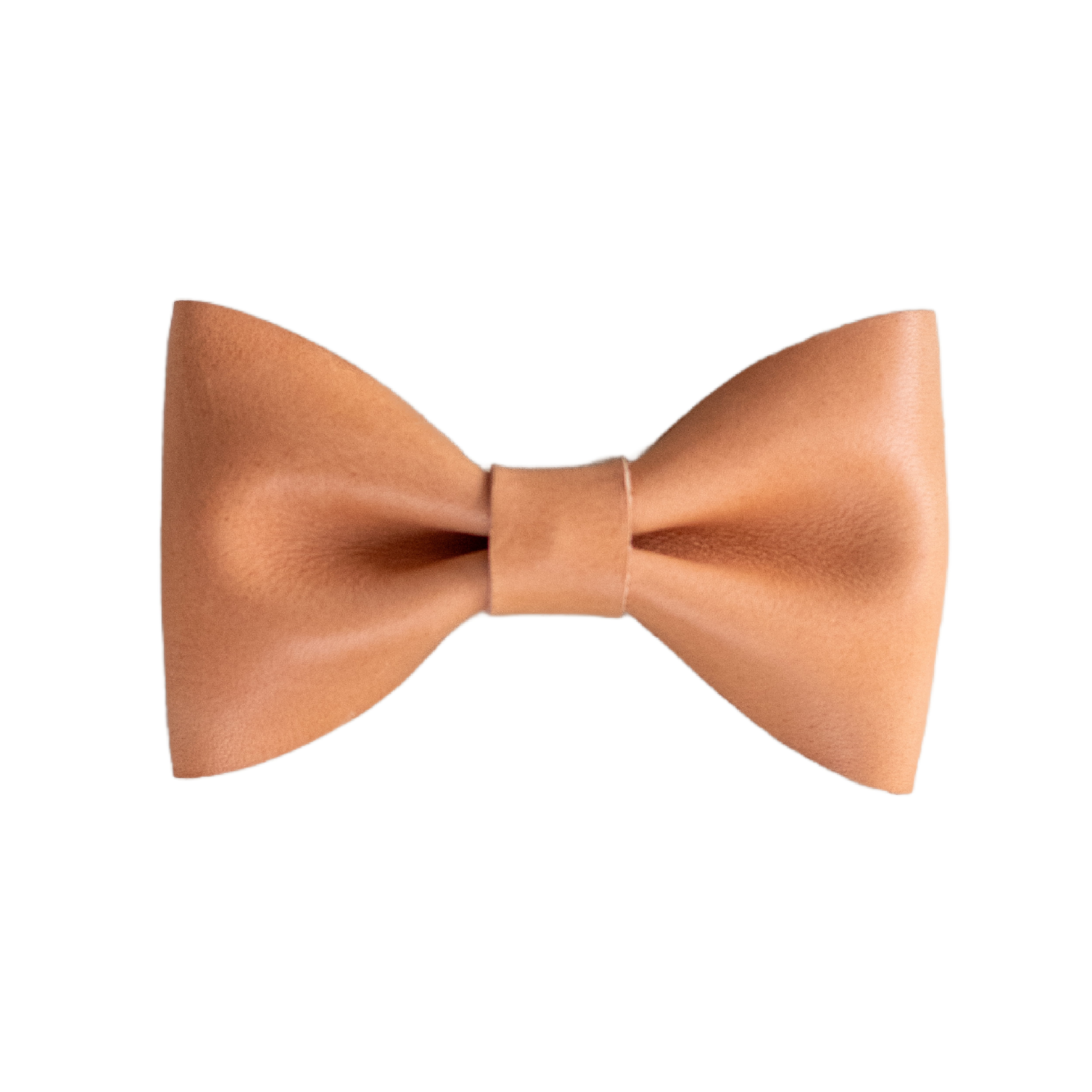 NATURAL LEATHER DOG BOW TIE