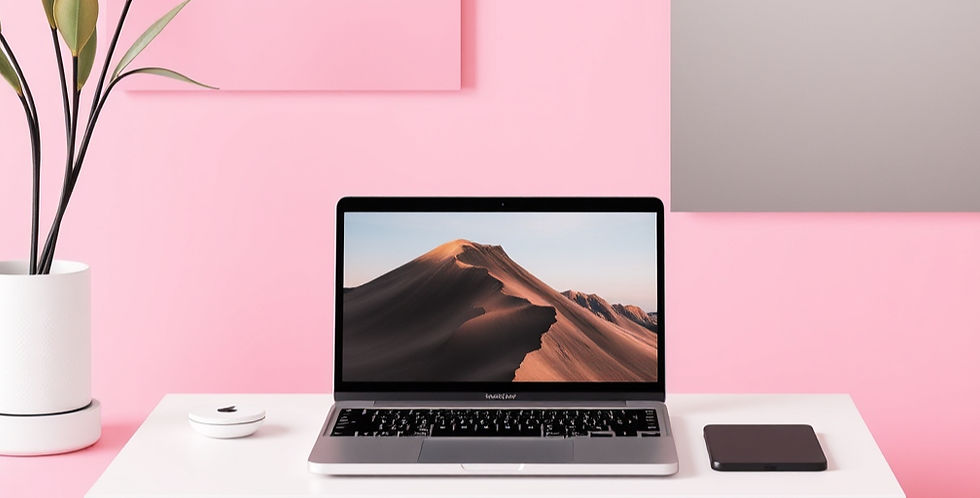 Banner image for portfolio. Pink color s
