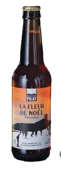 Bière ambrée bio "La Fleur de Noël" 33cl - Brasserie du Pilat