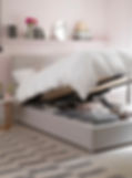 Poppy Ottoman double in Dove
Button & Sprung