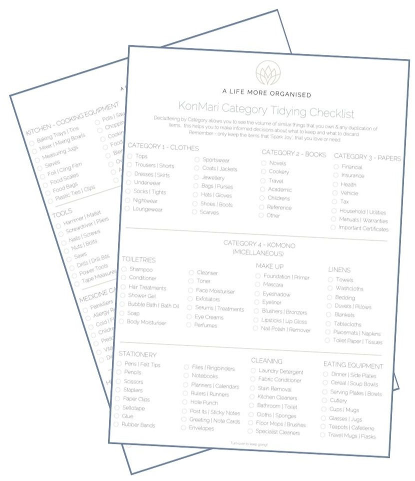 Declutter your home checklist