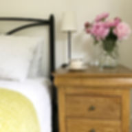 clear bedside table