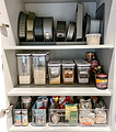 Organised kitchen cupboard
