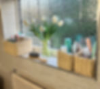 Organised toiletries and make-up