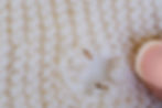 Clothes moth larvae shells around hole on wool jumper
