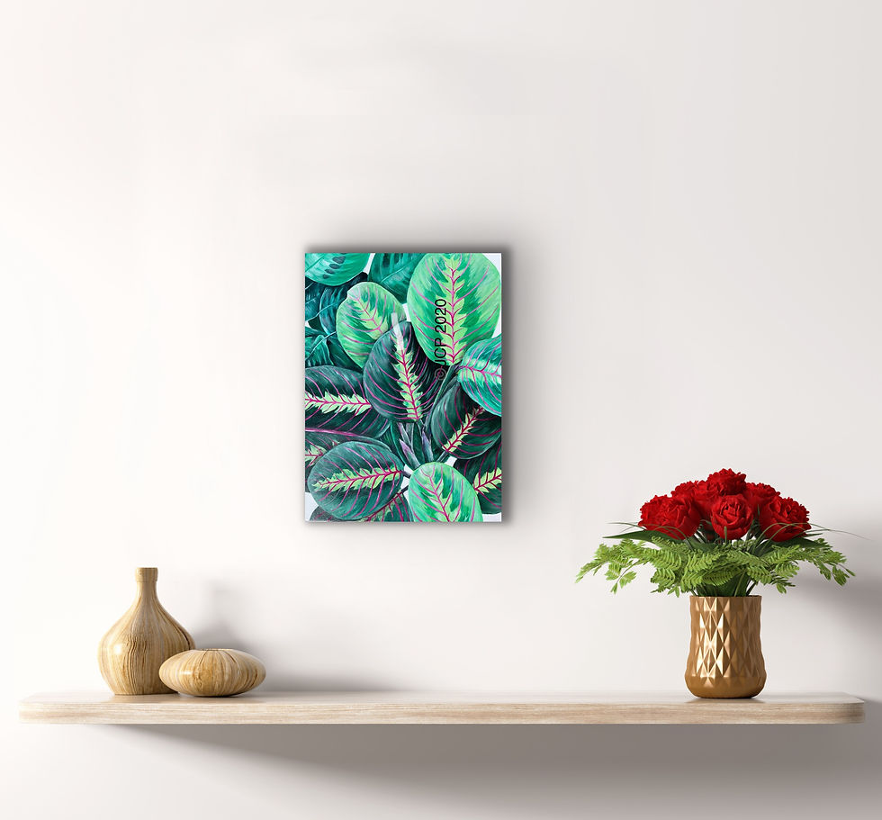 Prayer Plant Sharing Hope, original acrylic painting by J.C.Pierstorff