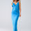 Thumbnail: Satin Maxi Dress With Spaghetti Straps in Blue