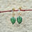 Miniature : Boucles d'oreilles Cristal Leaf
