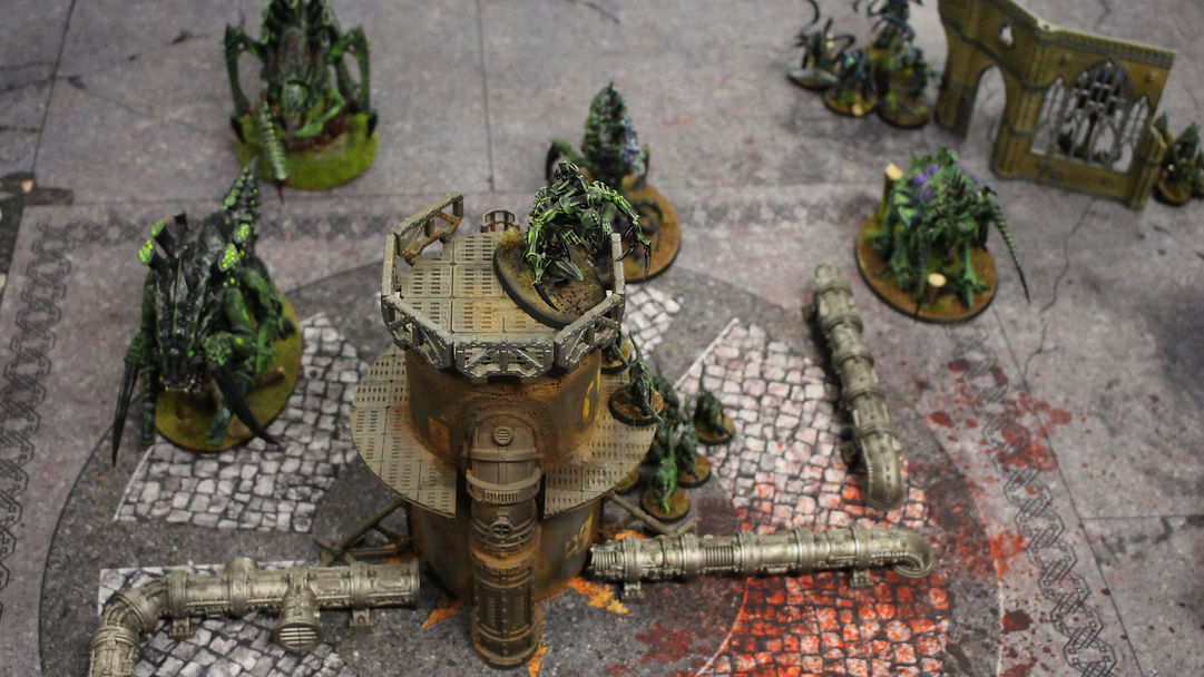 Table game figurines on display