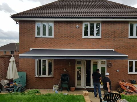 Awnings outside a residential home