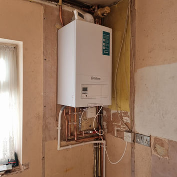 Boiler equipment on the wall