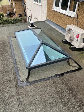 New skylight on flat roof