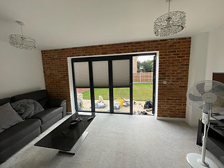 Brick layout on inside wall of a house