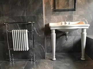 Traditional hand basin and radiator