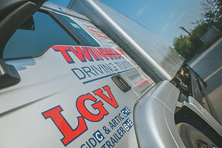 LGV sign on the side of lorry