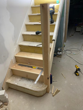 New stairs construction in a building
