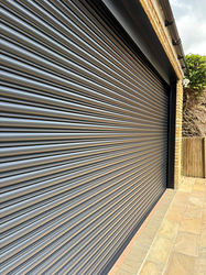 Close up of garage door