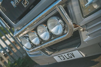 Headlights of a large goods vehicle