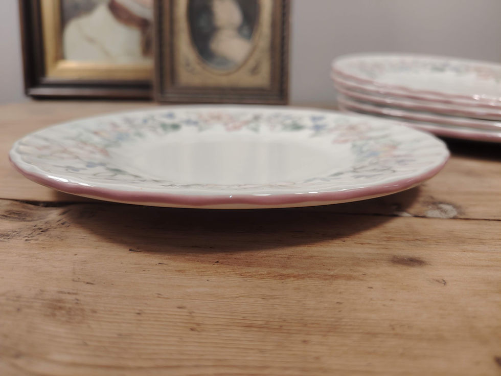 Miniature : Assiettes à dessert -lot de 6 - Myott Meakin "Spring Fields" by Jenny Rhodes