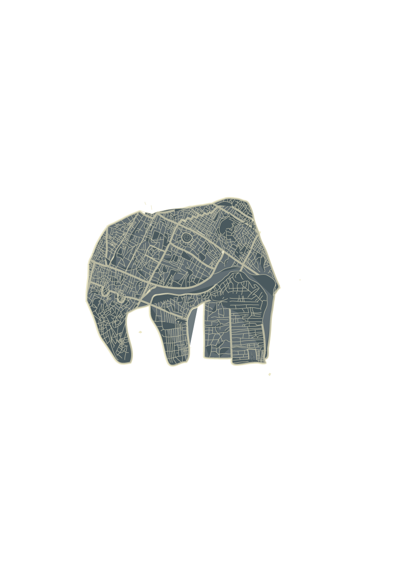 L'elefante,in mezzo al cortile, si crede una sophora japonica pendula