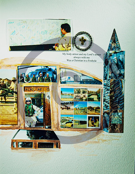 Original "Christian a Foxhole" Artwork in Beautiful CUSTOM Handmade Frame!