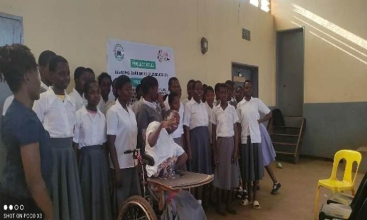Girls’ mentorship session at Masongola Secondary School in Zomba district Malawi