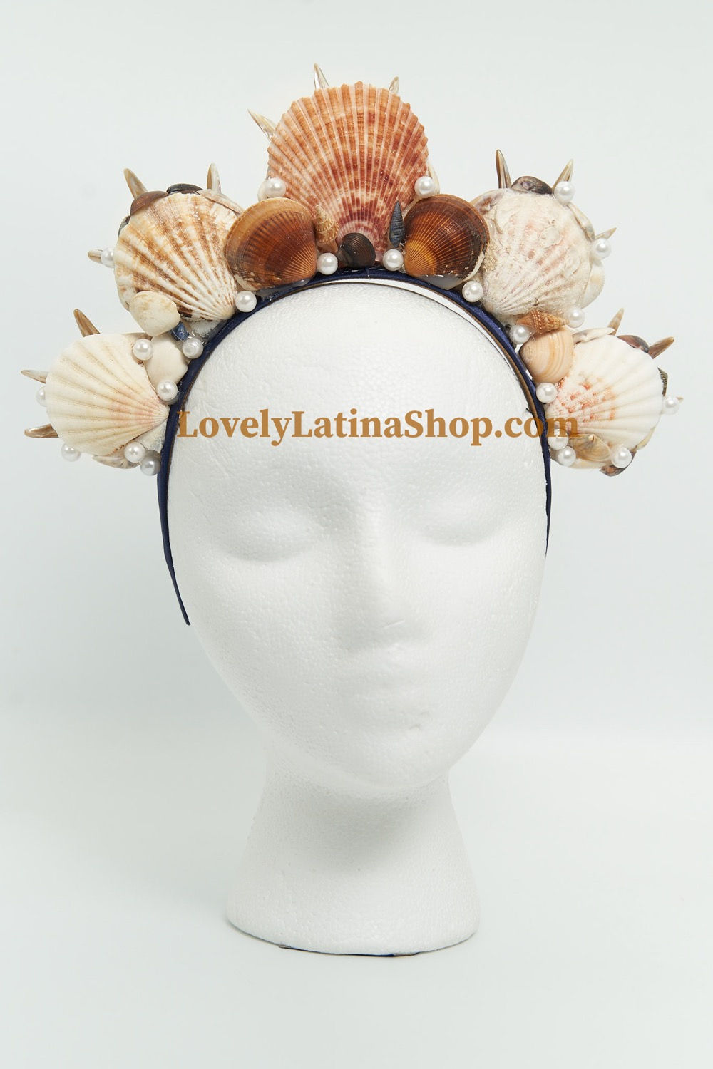 Mermaid Queen Seashell Crown Headpiece