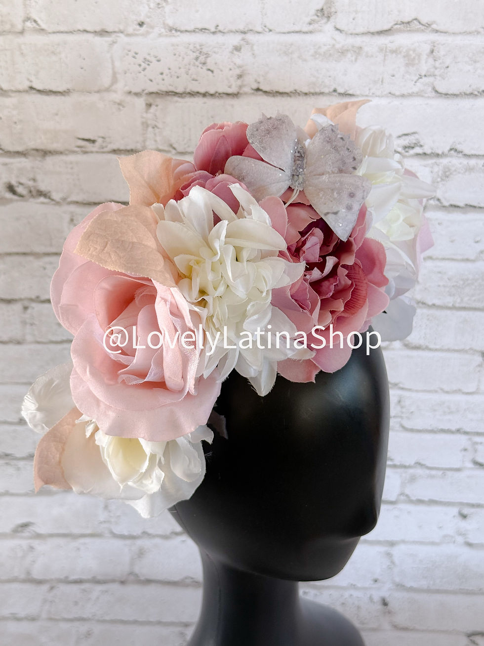 Thumbnail: Ethereal Butterfly Flower Crown Headpiece