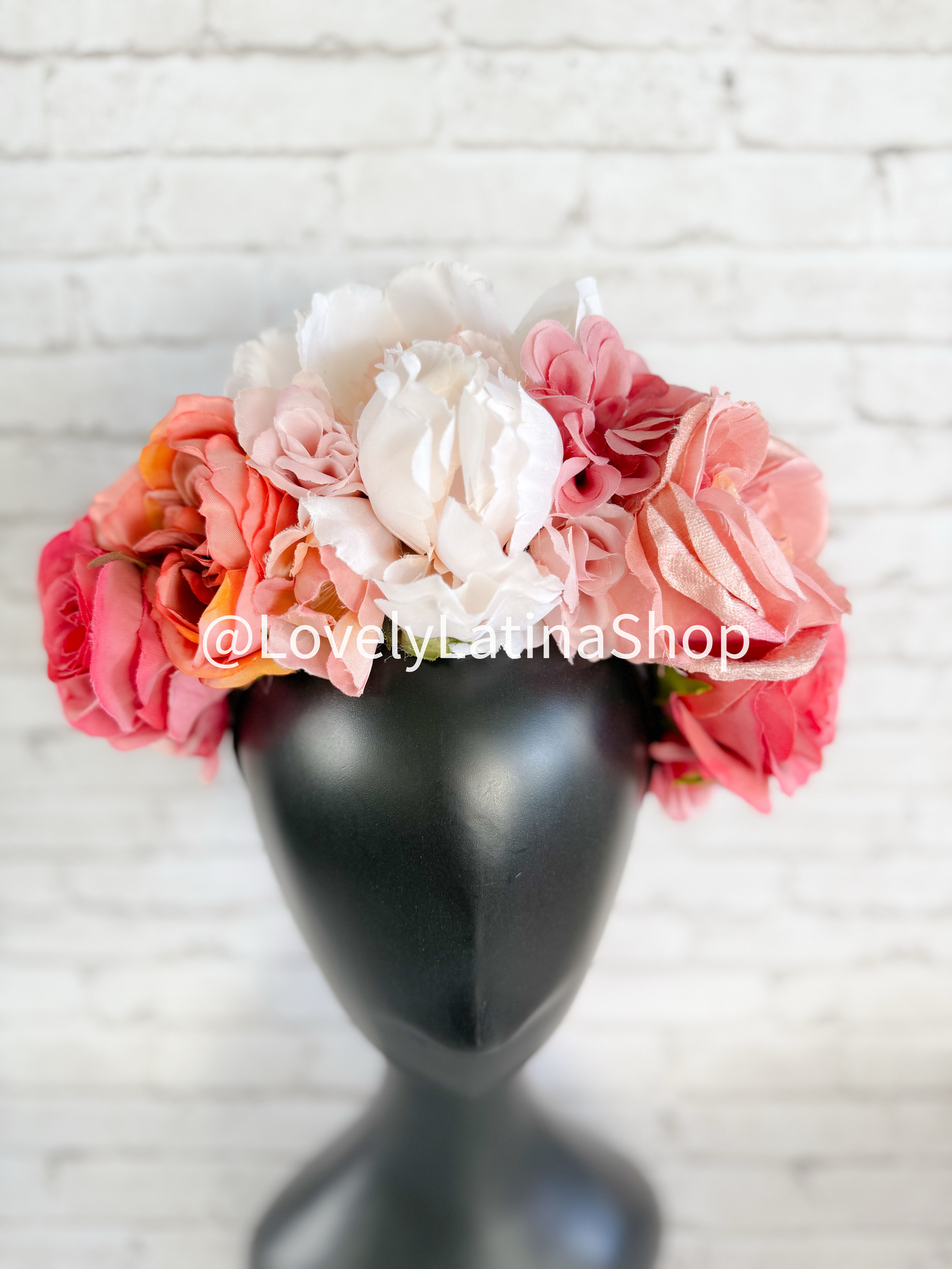 Rose Blush Flower Crown Headpiece