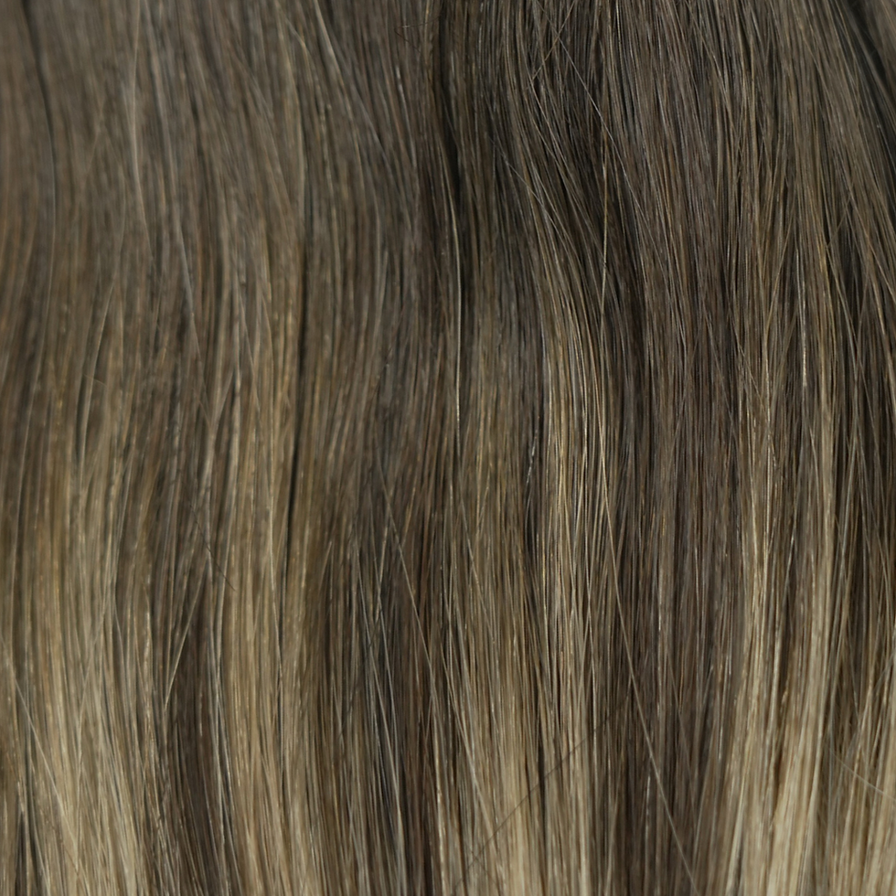 Thumbnail: #4/26/4 Medium ash Brown/Light Golden Brown Balayage  2 x 4" Hair Enhancers