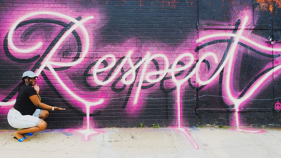 R.E.S.P.E.C.T. written in graffiti on the side of a building