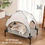 Thumbnail: Large Elevated Dog Bed for Medium/Small Dogs with Detachable Canopy Portable Ind