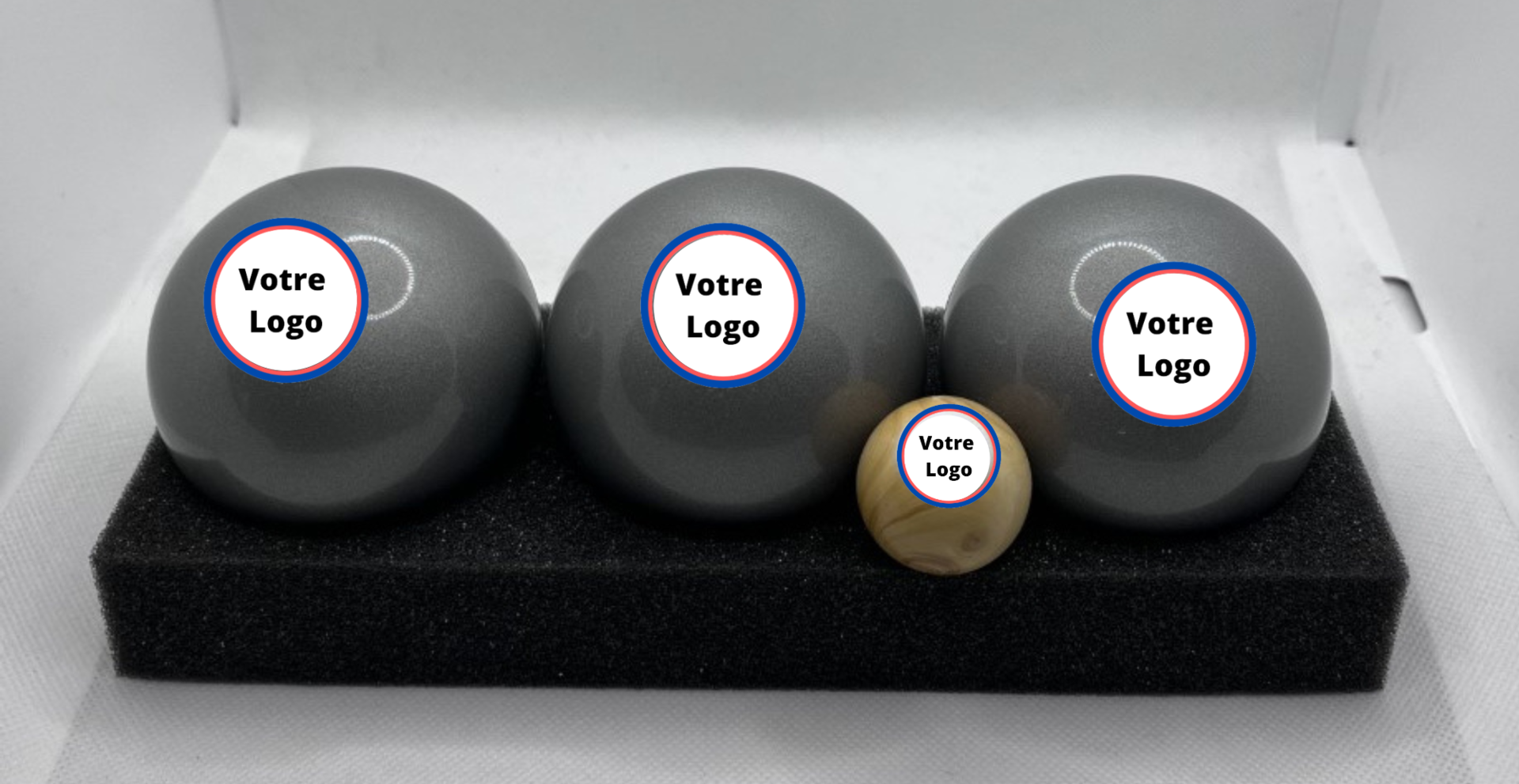 Lot de 3 boules de pétanque d’intérieur souples personnalisées – Logo ou prénom