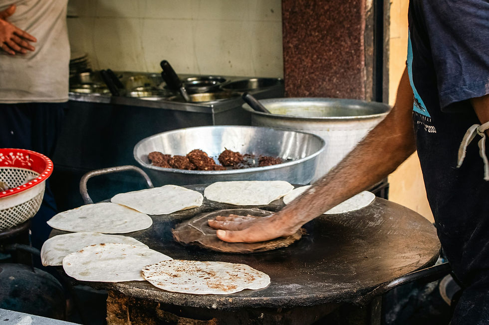 Indian restaurant hot plate used for dosa paneer and breakfast cooking