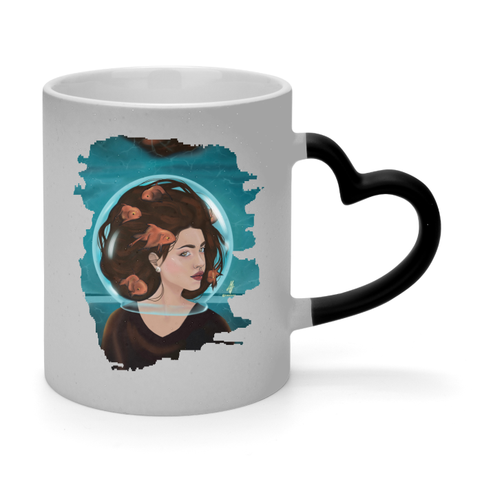 Thumbnail: Under the Sea Matte Glitter Color-Changing Black Magic Mug