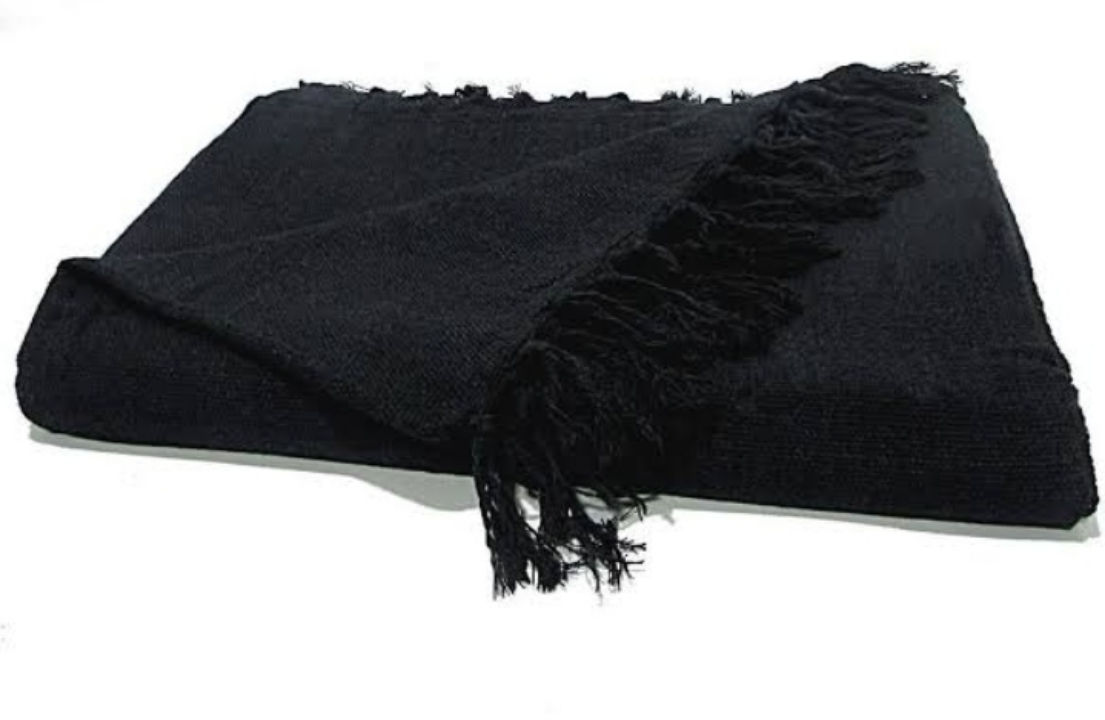 Manta sofá e cama 2,70x2,20m PRETO 