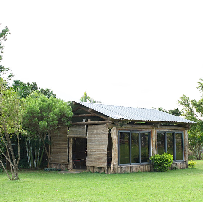 Therapy room in a field of grass