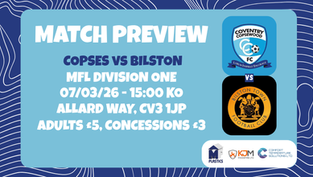 Match Preview: Copses VS Bilston