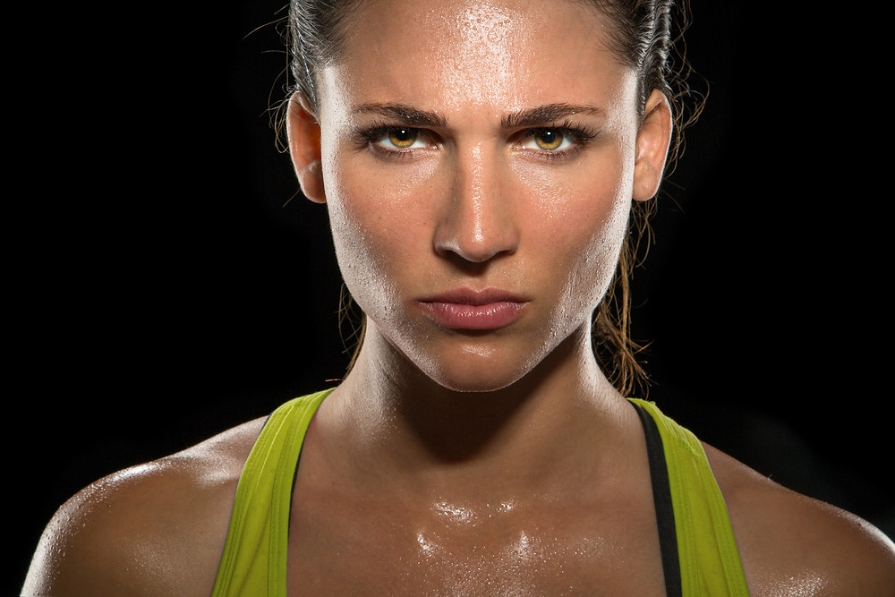 focused fitness pro woman athlete