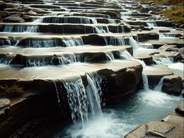Stream after heavy rain, overfilled