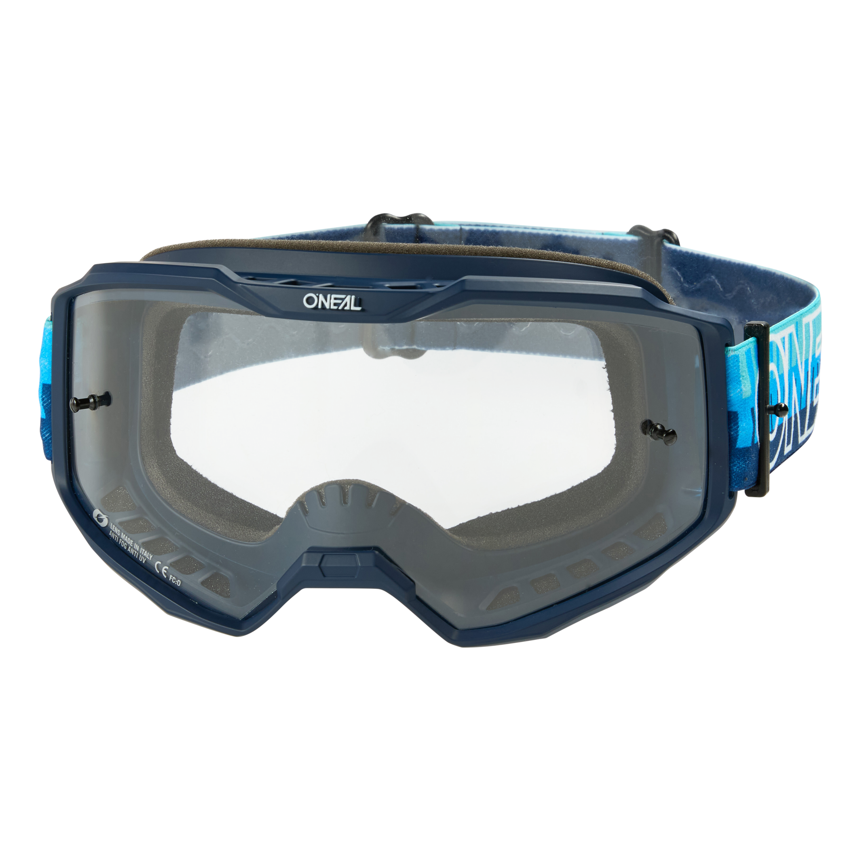 O'NEAL B-10 GOGGLE STRIPED BLUE/BLUE - CLEAR