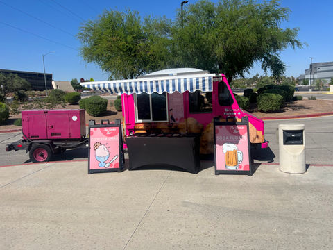 Soft Serve Truck set-up at a park in Las Vegas Nevada 