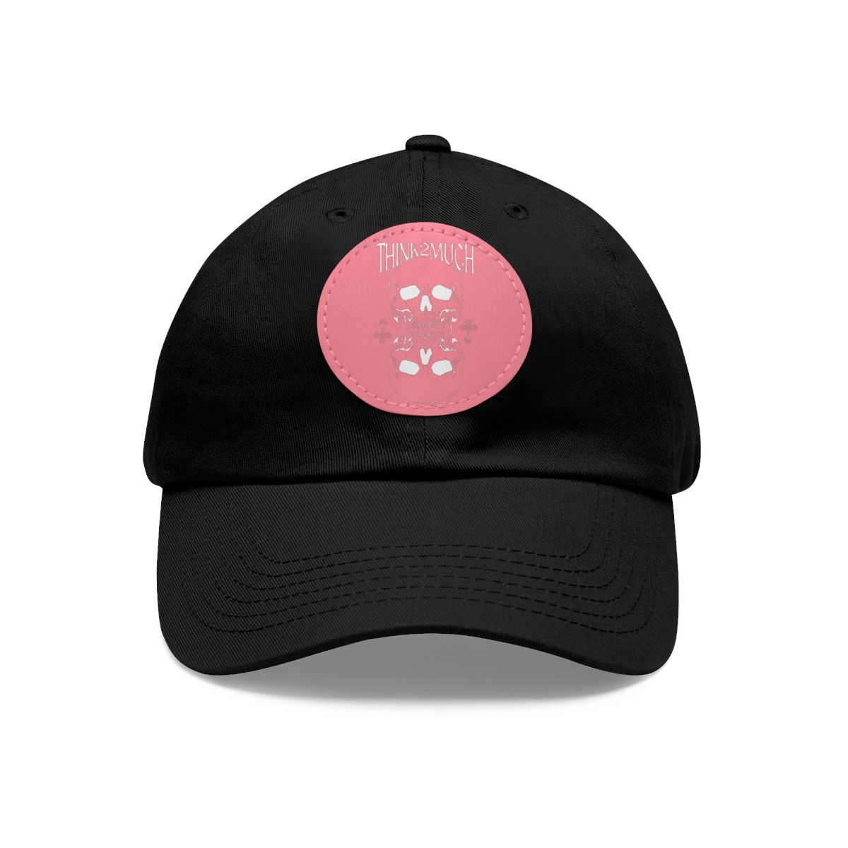 Dad Hat with Leather Patch (Black)