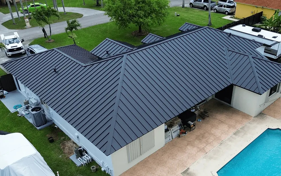 Dark Gray Metal Roof