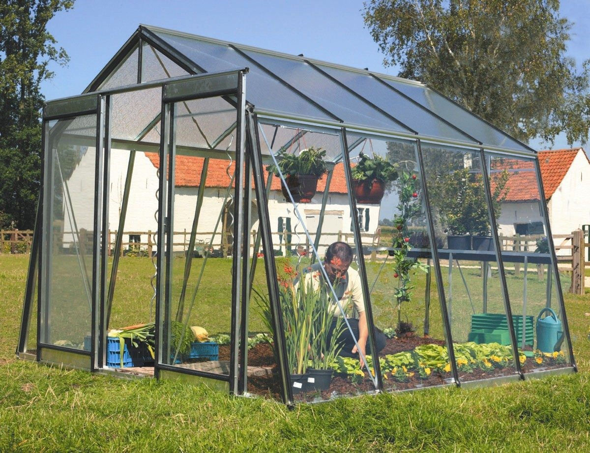 Seră de grădină cu pereții oblici  - Gama ACTIUNE 9,12m2