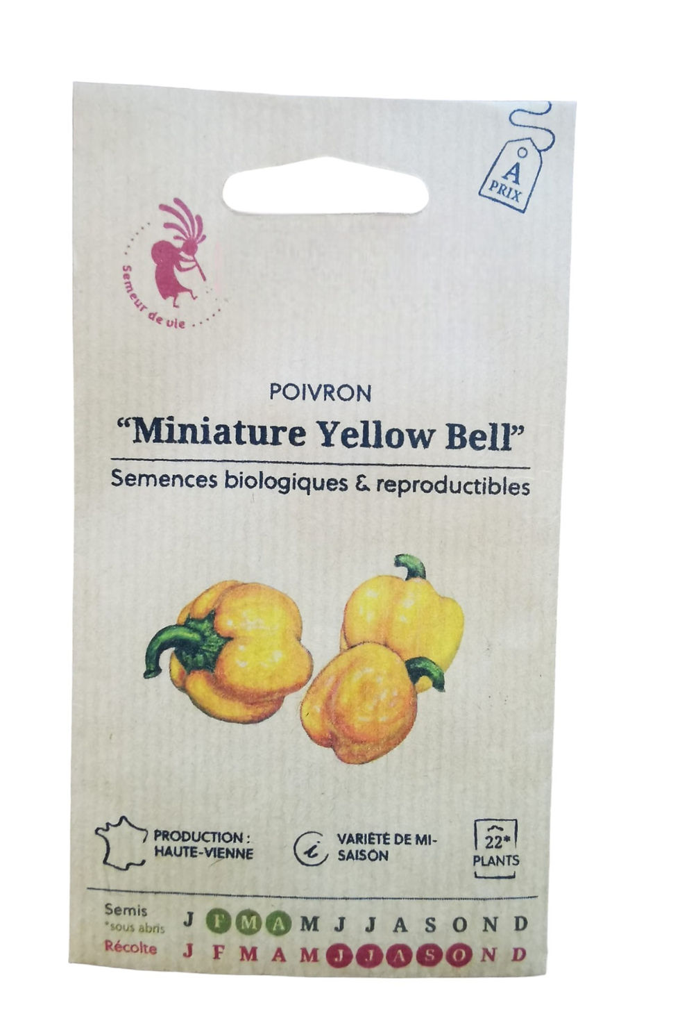 Miniatură: seminte bio | seminte naturale| semințe organice | semințe legume | semințe ardei gras miniature yellow bell | seminte ardei | urban garden conceptairnature